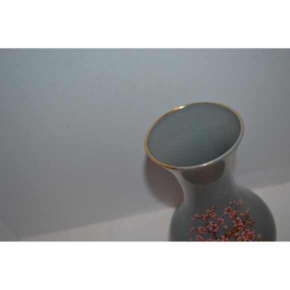 Vintage Vase Cherry Blossoms on Gray Perfect for Lego Flowers - Picture 4 of 5
